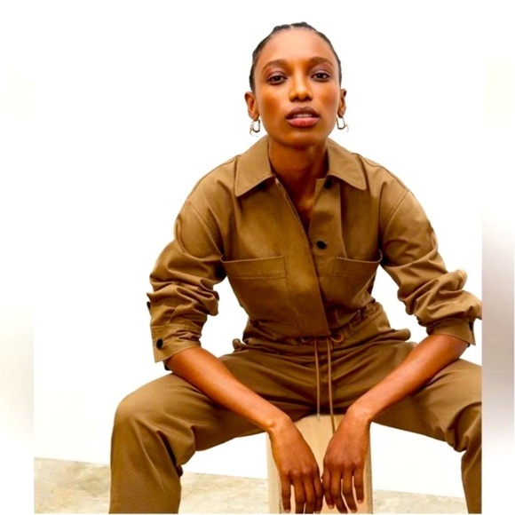 NWT MM LaFleur The Carr Jumpsuit Italian Organic Chino Utility Small Tall - Picture 2 of 13